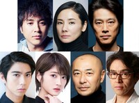 シス・カンパニー公演「恋のヴェネチア狂騒曲」の出演者。上段左からムロツヨシ、吉田羊、堤真一。下段左から賀来賢人、若月佑美、高橋克実、浅野和之。