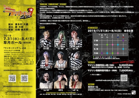 「THE STAGE ラッキードッグ1 Break Through」チラシ裏