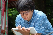 「つるさんかめさん～ニッポン算額探訪～」第6回より。諏訪雅。