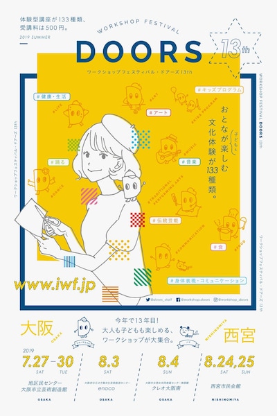 「ワークショップフェスティバル DOORS」チラシ