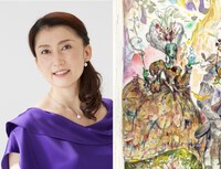 左から一路真輝、リリィのイメージイラスト。（イラスト：柴山恵理子）