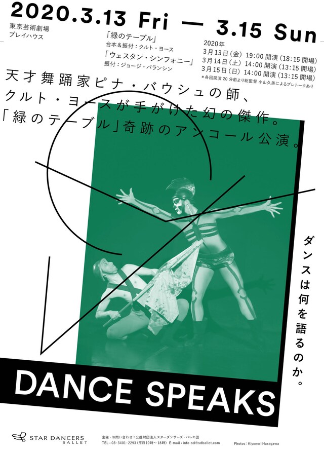 スターダンサーズ・バレエ団公演「Dance Speaks」チラシ表