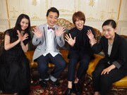 CSテレ朝チャンネル1「プリンスロード VOL.2 ～2019-2020 ミュージカル大辞典～」より、左から小南満佑子、斉藤慎二（ジャングルポケット）、浦井健治、町田麻子。