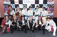 「『あんさんぶるスターズ！エクストラ・ステージ』～Destruction × Road～」囲み取材の様子。