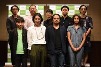 「SPAC秋→春のシーズン 2019-2020」の製作発表会の登壇者。