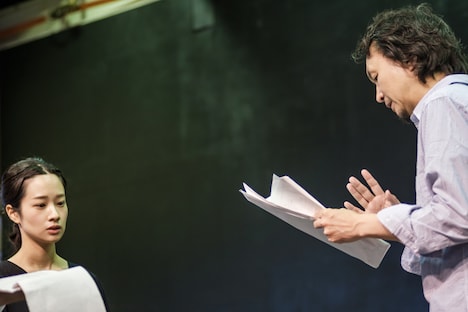 阿佐ヶ谷スパイダースvol.27「桜姫~燃焦旋律隊殺於焼跡~」稽古の様子。(c)aka EVA