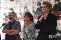 「HAMLET ―ハムレット―」囲み取材より、森新太郎、南沢奈央、菊池風磨。