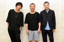 コムレイドプロデュース公演「神の子」合同取材会より。左から大森南朋、赤堀雅秋、田中哲司。