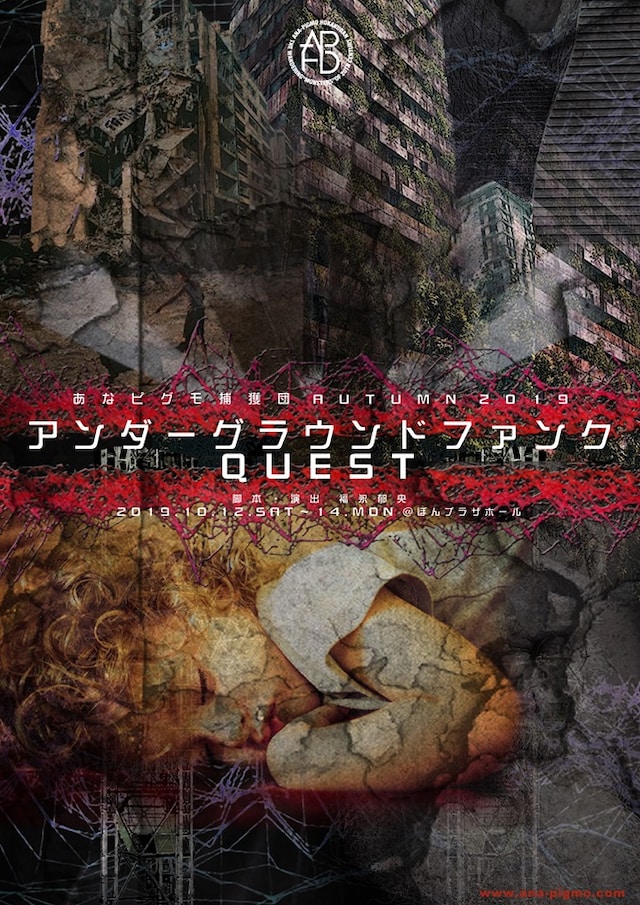 あなピグモ捕獲団「AUTUMN 2019『アンダーグラウンドファンクQUEST』」チラシ表