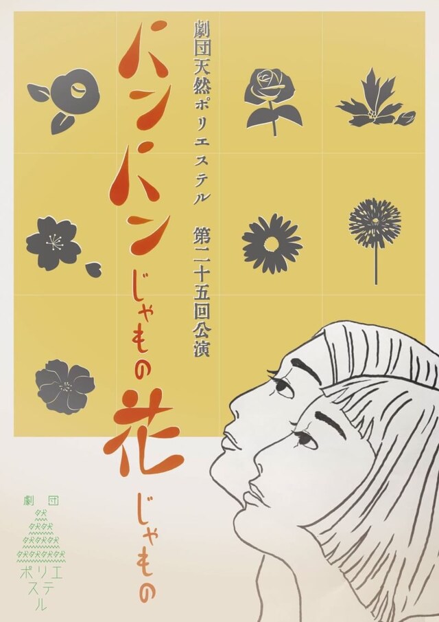 劇団天然ポリエステル 第25回公演「パンパンじゃもの、花じゃもの」チラシ表