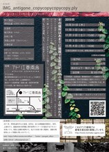 お布団「IMG_antigone_copycopycopycopy.ply（あるいは暴力による無意味な無のための新しい音楽のための暴力）」チラシ裏