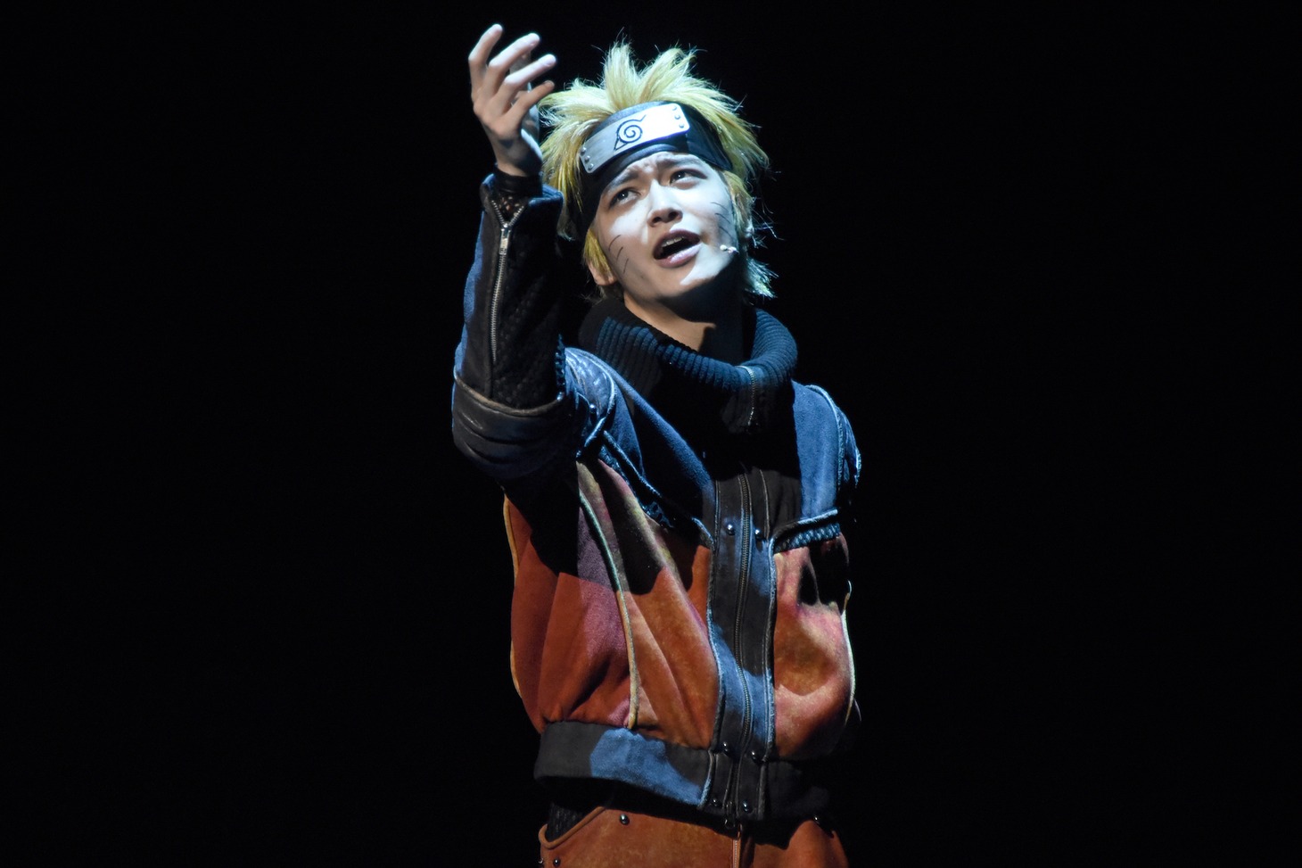 「ライブ・スペクタクル『NARUTO-ナルト-』～暁の調べ～」ゲネプロより。松岡広大演じるうずまきナルト。