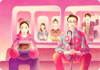 ロロ「四角い2つのさみしい窓」ビジュアル（イラスト：矢野恵司）