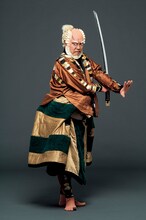 「神霊矢口渡」より、尾上松緑扮する渡し守頓兵衛。