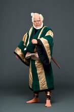 「神霊矢口渡」より、尾上松緑扮する渡し守頓兵衛。