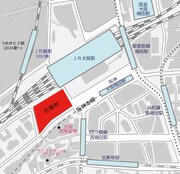 「梅田3丁目計画（仮称）」計画地の地図。