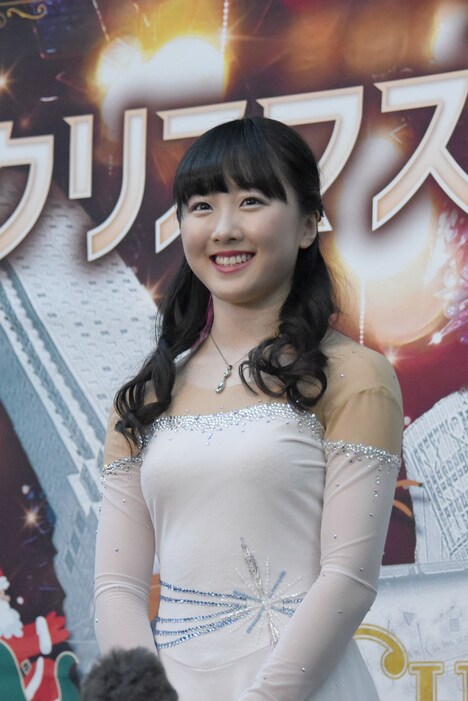 「ブロードウェイ クリスマス・ワンダーランド2019」囲み取材より、本田望結。