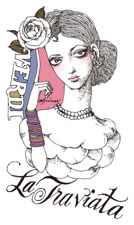 2019年度文化庁文化芸術振興費補助金（舞台芸術創造活動活性化事業）2020都民芸術フェスティバル 参加公演 東京二期会オペラ劇場「椿姫〈新制作〉」ビジュアル