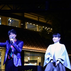 葵わかなと森崎ウィン、点灯式で日比谷に「キャッツ」の魔法かける