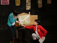 ぶんがくざ こどもげき「桃太郎防災・復興シアター」より。