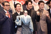 PARCO劇場お披露目&オープニング・シリーズ記者会見より。左から三谷幸喜、吉田一輔、大泉洋、山本耕史。