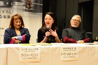 左からアイシャ・ベニソン、スーザン・もも子・ヒングリー、小田豊。