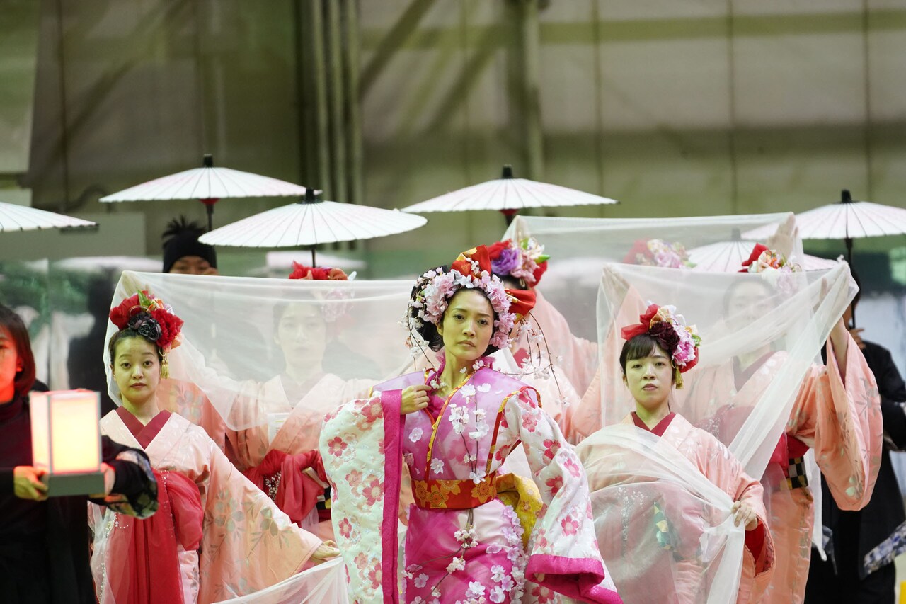 「イマーシブシアター『サクラヒメ』 ～『桜姫東文章』より～」稽古の様子。（Photo by DAZZLE）