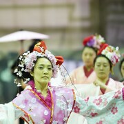 純矢ちとせらが物語の世界に誘う、南座が届ける体験型演劇「サクラヒメ」稽古