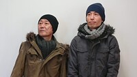 左から河野洋一郎、山田百次。