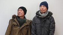 左から河野洋一郎、山田百次。