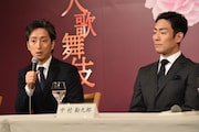 左から中村七之助、中村勘九郎。