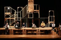 「罪と罰」公開稽古の様子。