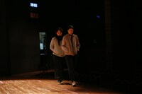 「罪と罰」公開稽古の様子。