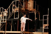 「罪と罰」公開稽古の様子。