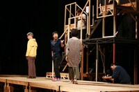 「罪と罰」公開稽古の様子。