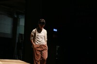 「罪と罰」公開稽古の様子。