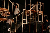 「罪と罰」公開稽古の様子。