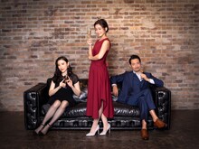 「東京カレンダー THE STAGE 私はもっと上に行ける！」出演者。左から留奥麻依子、太田奈緒、前川泰之。