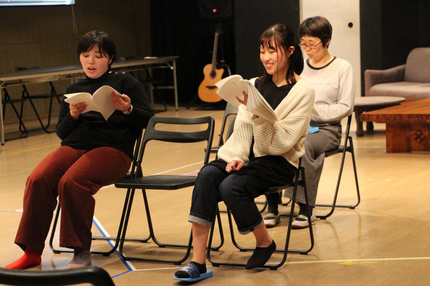 「まるまる糸」通し稽古より。