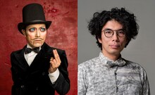 左からROLLY、片桐仁。