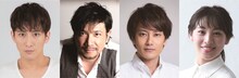 「ある馬の物語」の出演者。左から成河、別所哲也、小西遼生、音月桂。