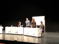 「かながわ短編演劇アワード2020」「戯曲コンペティション」公開審査会の様子。