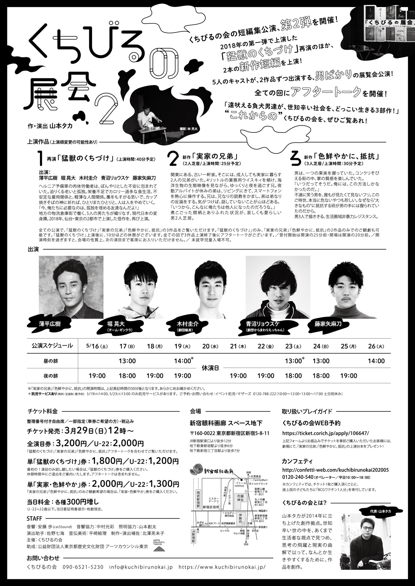 くちびるの会「くちびるの展会2」チラシ裏