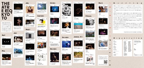 「THEATRE E9 KYOTO 2020年度ラインナップ」パンフレット裏
