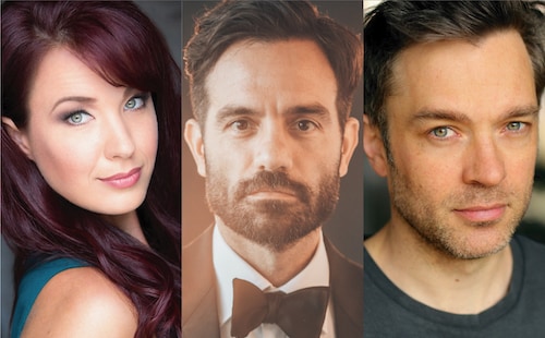 左からシエラ・ボーゲス、ラミン・カリムルー、ハドリー・フレイザー。