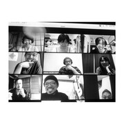 きゅうかくうしおによるビデオ会議の様子。