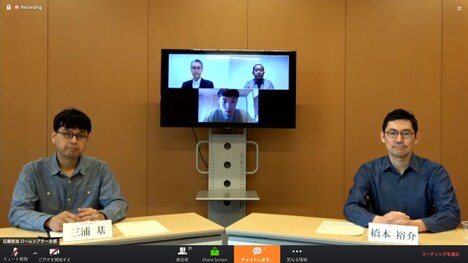 地点「君の庭」の製作発表会の様子。