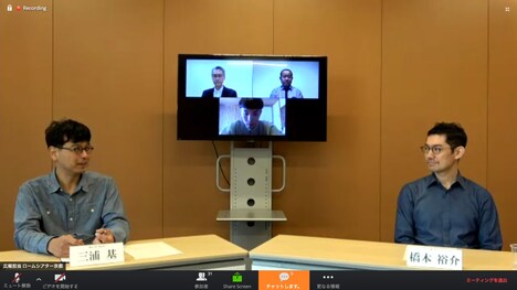 地点「君の庭」の製作発表会の様子。