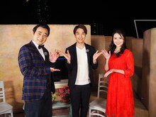 左から斉藤慎二（ジャングルポケット）、海宝直人、小南満佑子。