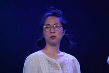「大鶴佐助・大鶴美仁音ふたり芝居『いかけしごむ』」より、大鶴美仁音。
